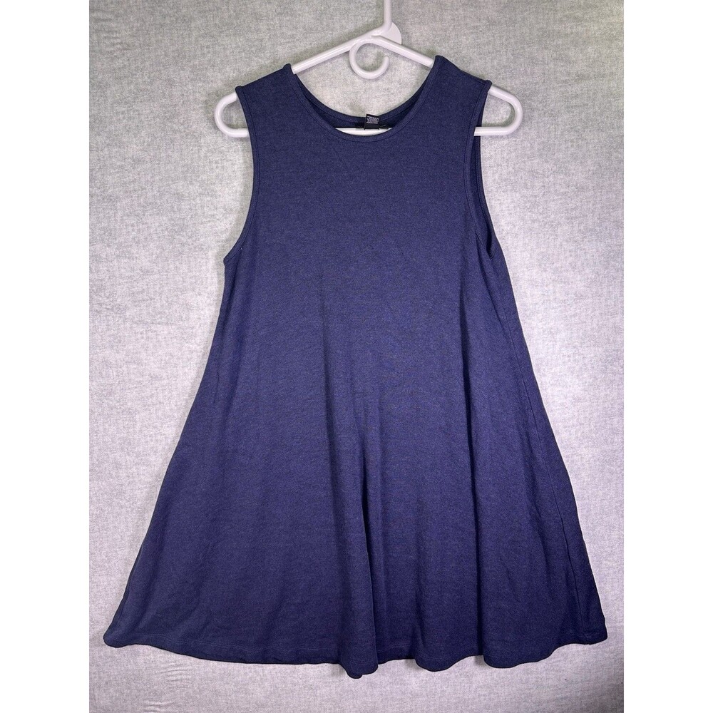 Adrienne Vittadini Women M Blue Shift Tank Dress Cottage core Festival Fairy